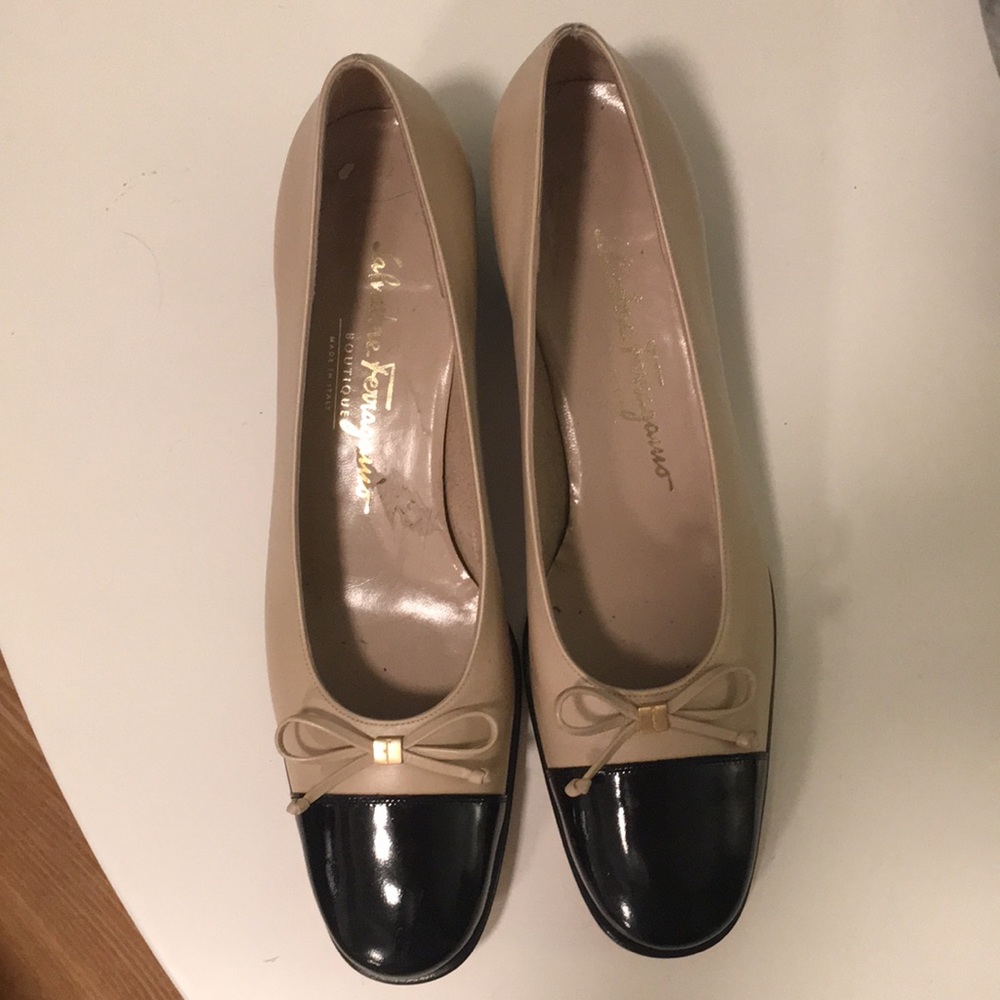 Classic Black & Tan Ferragamos
